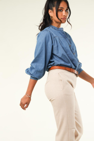 Lollys Laundry |  Denim blouse Nicky | blue  | Picture 8