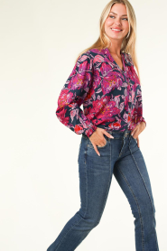 Lollys Laundry |  Blouse with print Elif | pink  | Picture 5