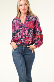 Lollys Laundry |  Blouse with print Elif | pink  | Picture 6