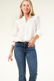 Lollys Laundry |  Blouse with embroidered details Arista | natural  | Picture 2