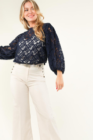 Lollys Laundry |  Lace top Bergen | blue  | Picture 4