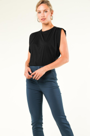 Second Female |  T-shirt with shoulder detail | black  | Picture 6