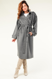 Second Female |  Woolen trenchcoat Walance | grey  | Picture 2