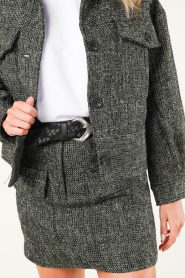 Second Female :  Tweed lurex skirt Larca | green - img10