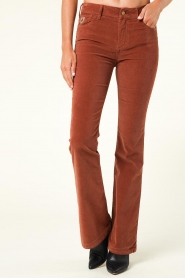 Lois Jeans |  Baby rib flare Raval L34 | brown | Picture 4