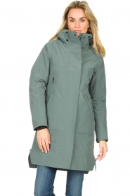 Krakatau |  Parka with detachable quilted Liner | lightgreen   | Picture 5