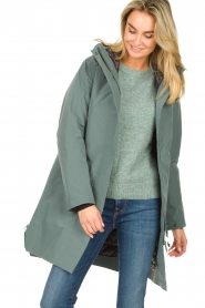 Krakatau |  Parka with detachable quilted Liner | lightgreen   | Picture 4