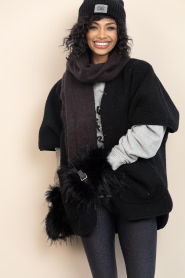 CC Heart |  Knitted beanie Bella | black | Picture 2