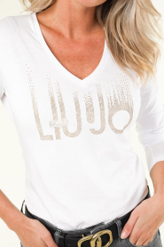 Liu Jo |  T-shirt with logo Valentina | white  | Picture 8