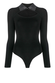 Liu Jo |  Tricot body with sequin collar Sienna | black  | Picture 1