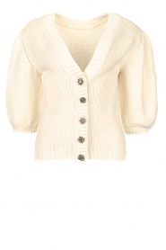 ba&sh |  Knitted cardigan with statement buttons sleeves Castille | natu  | Picture 1