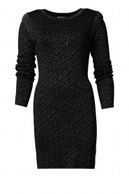 Liu Jo |  Knitted dress with print Celia | black  | Picture 1