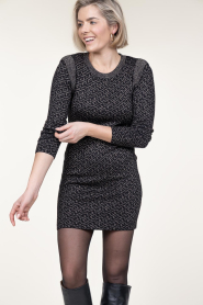 Liu Jo |  Knitted dress with print Celia | black  | Picture 5