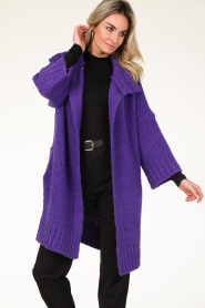 Liu Jo |  Oversized cardigan Danique | purple  | Picture 6