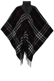 Liu Jo |  Poncho with puffed collar Viva | black   | Picture 1