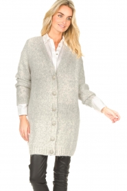 ba&sh :  Cardigan with statement buttons Beyla | gray - img4