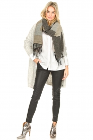 ba&sh :  Cardigan with statement buttons Beyla | gray - img3