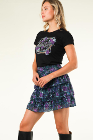 Liu Jo :  Jacquard skirt with print Rosa | purple  - img8