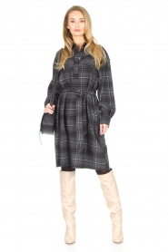 Set |   Flannel dress with tie belt Dima | gray  | Picture 3