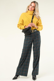Liu Jo |  Checkered trousers Lilly | green  | Picture 3
