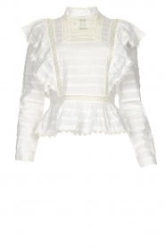 Silvian Heach |  Cotton broderie blouse Loria | white | Picture 1