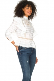 Silvian Heach |  Cotton broderie blouse Loria | white | Picture 6