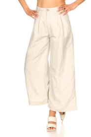 Lois Jeans |  Linen wide leg L32 Constance | beige  | Picture 4