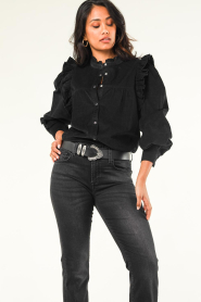 Berenice |  Blouse with ruffles Coco | black  | Picture 5