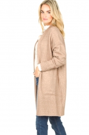 Set |  Long knitted cardigan Janey | brown  | Picture 7
