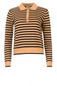 Liu Jo |  Striped sweater Faye | camel  | Picture 1