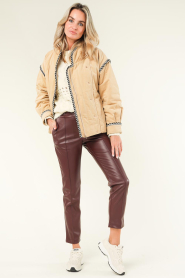 Kocca |  Faux leather pants Giove | bordeaux  | Picture 2
