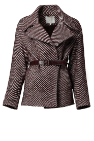 Kocca |  Wrap coat with belt Francesca | bordeaux  | Picture 1