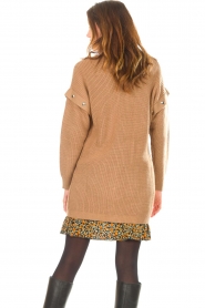 Liu Jo |  Knitted cardigan with golden details Mirthe | camel  | Picture 6