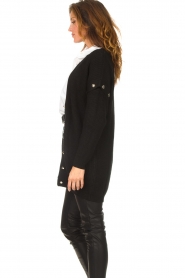 Liu Jo :  Knitted cardigan with golden details Mirthe | black - img7