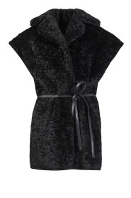 Ibana |  Reversible faux lammy waistcoat Cilke | black  | Picture 1