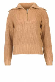 Liu Jo |  Sweater with golden details Luca | camel 