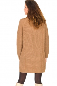 Liu Jo |  Knitted dress with zipper detail Pia | camel  | Picture 7