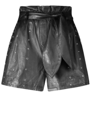 Ibana |  Leather short with studs Sannah | black  | Picture 1