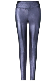 Ibana |  Metallic leather pants Colette | blue  | Picture 1