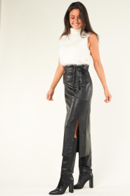 Ibana |  Leather pencil skirt Sadia | black  | Picture 3