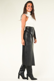 Ibana |  Leather pencil skirt Sadia | black  | Picture 4