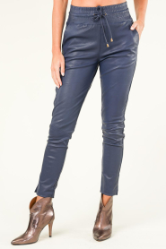 Ibana |  Leather pants Poggy | blue  | Picture 4