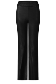 Ibana |  Leather straight leg pants Phela | black 