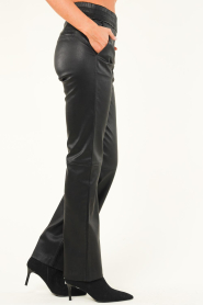Ibana |  Leather straight leg pants Phela | black   | Picture 7