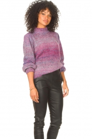 Liu Jo |  Knitted sweater Gabriella | purple  | Picture 5