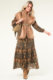 Ibana |  Maxi dress with print Dalore | brown  | Picture 5
