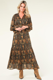 Ibana |  Maxi dress with print Dalore | brown  | Picture 3