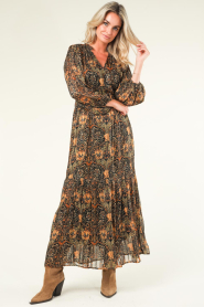 Ibana |  Maxi dress with print Dalore | brown  | Picture 4