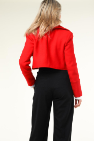 Patrizia Pepe |  Cropped double-breasted jacket Liona | red  | Picture 8