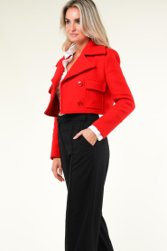 Patrizia Pepe |  Cropped double-breasted jacket Liona | red  | Picture 7